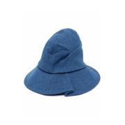 Blauwe Logo Patch Bucket Hoed Ader Error , Blue , Heren