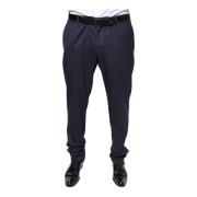 Blauwe Skinny Formele Pantalon Dolce & Gabbana , Blue , Heren