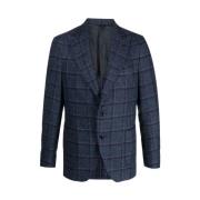 Geruit Blazer Gabo Napoli , Blue , Heren