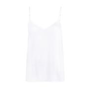 Zijden V-hals Camisole Top Equipment , White , Dames