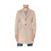 Heren Dress Coat Hugo Boss , Beige , Heren