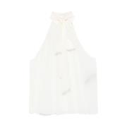 Mouwloze Shirt met Hoge Hals Tom Ford , White , Dames