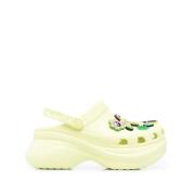 Limoen Groene Geperforeerde Charme Klompen Crocs , Green , Heren