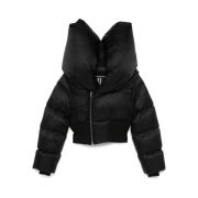 Gewatteerd zwart bovenkleding met ritssluiting Rick Owens , Black , He...