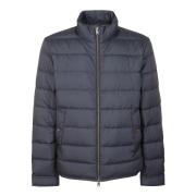 Zwarte Nylon Donsjas Woolrich , Blue , Heren