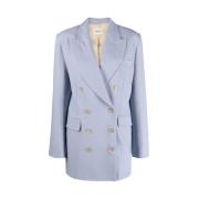 Balton Dubbelrij Blazer Khaite , Blue , Dames