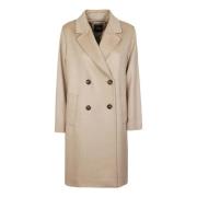 Dubbelbreasted wollen jas in kasjmierkleur Max Mara Weekend , Beige , ...