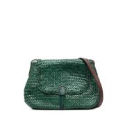 Bosgroene Geweven Leren Satchel Tas Dragon Diffusion , Green , Dames