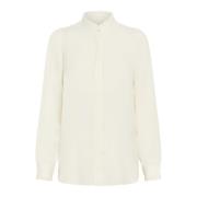 Witte Whisper Shirt met Ruchedetail InWear , White , Dames