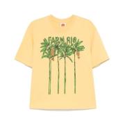 Gele Banaan Grafische Print T-shirt Farm Rio , Yellow , Dames