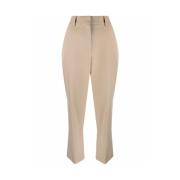 Beige bruine hoge taille cropped broek Brunello Cucinelli , Beige , Da...