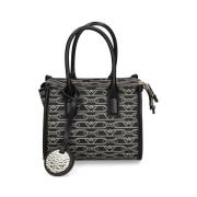 Schoudertas met Monogram Patroon Emporio Armani , Gray , Dames