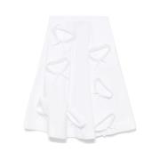 Witte Rok met Zakken Moschino , White , Dames