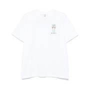 Wit Logo Print Crew Neck T-shirt Casablanca , White , Heren