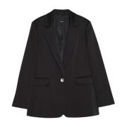 BCI Cotton Mix Geplisseerde Blazer someday. , Black , Dames