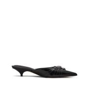 Zwarte Leren Kitten Hak Schoenen Marc Jacobs , Black , Dames