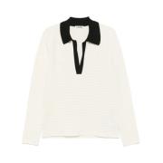 Witte Split Hals Trui Jil Sander , White , Heren