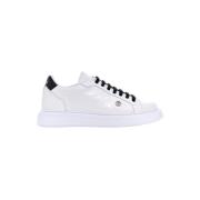 Logo Leren Sneakers Klassieke Vetersluiting Roberto Cavalli , White , ...