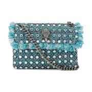 Heldere Blauwe Tweed Kensington Crossbody Tas Kurt Geiger , Blue , Dam...