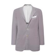 Grijze Cashmere Jas Kiton , Purple , Heren