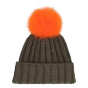 Pom-pom Gebreide Wollen Muts Woolrich , Green , Dames