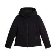 Tech SoftShell Hooded Parka met eendendons Woolrich , Black , Heren