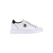 Logo Leren Sneakers Klassieke Vetersluiting Roberto Cavalli , White , ...