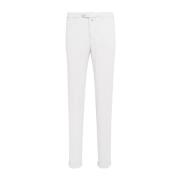 Slim Fit Linnen Broek Glacier Grey Kiton , Gray , Heren