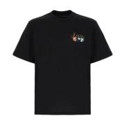 Casual Katoenen T-Shirt voor Mannen Amiri , Black , Heren