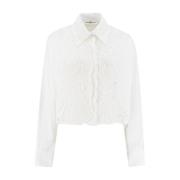 Elegante Kantoverhemd voor de Lente Ermanno Scervino , White , Dames