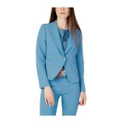 Turquoise Polyester Blazer Rinascimento , Blue , Dames