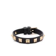 Zwarte armband voor mannen Valentino Garavani , Black , Heren