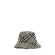 Geruite Bucket Hat Burberry , Multicolor , Dames