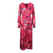 Viscose Jurk voor Dames Pinko , Pink , Dames