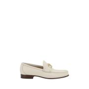 Leren Loafers met VLogo Plaque Valentino Garavani , Beige , Heren