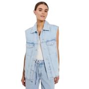 Denim waistcoat voor elke look Norr , Blue , Dames