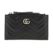 GG Marmont sleuteletui met rits Gucci , Black , Dames