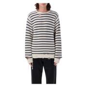 Gestreepte Crewneck Sweater MM6 Maison Margiela , Blue , Heren