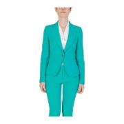 Groene Polyester Blend Pak Jas Rinascimento , Green , Dames