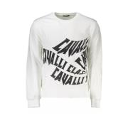 Witte Baumwollpullover voor Mannen Cavalli Class , White , Heren