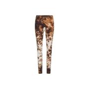 Appaloosa Print Leggings Hoge Taille Aansluitend Roberto Cavalli , Bro...