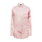 Zijden shirt met bedrukt patroon Kiton , Pink , Dames