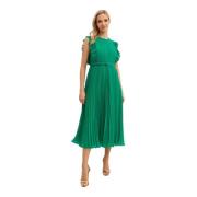 Groene Geplooide Off-Shoulder Midi Jurk Self Portrait , Green , Dames