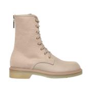 Stijlvolle Militaire Elegantie Laarzen Max Mara , Beige , Dames