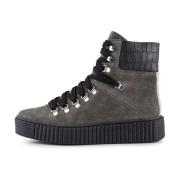 Agda laars suede - Donker Grijs Shoe the Bear , Gray , Dames