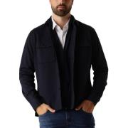 Modern Donkerblauw Overshirt Genti , Blue , Heren