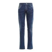 Luxe Blauwe Slim Jeans Dsquared2 , Blue , Heren