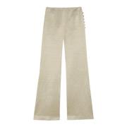 Paz, broek met wijde pijpen nacre Cortana , Beige , Dames