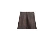 Leren minirok Max Mara Weekend , Brown , Dames