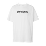 Biologisch Katoen Korte Mouw T-shirt Burberry , White , Heren